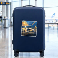 Thumbnail for Dornier D328-100 - 3D + Name - Square Sticker - Suitcase
