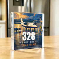 Thumbnail for Dornier D328-100 - Crystal Ornament - 3D + Name - Kitchen