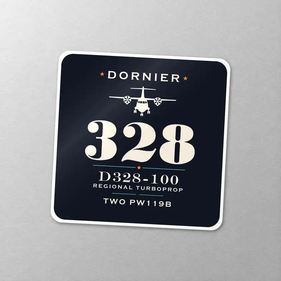 Dornier D328-100 - Heritage - Square Sticker - Close-up