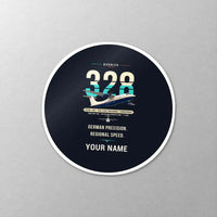 Thumbnail for Dornier D328-100 - Original + Name - Circle Sticker - Close-up