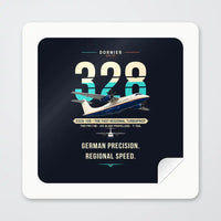 Thumbnail for Dornier D328-100 - Original - Square Sticker - Peel