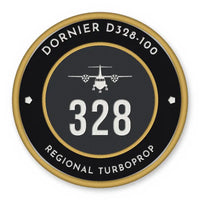 Thumbnail for Dornier D328-100 Patches - Circle - Black Gold
