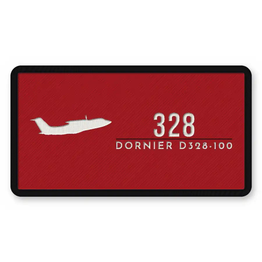Dornier D328-100 Patches - Rectangle - Red White