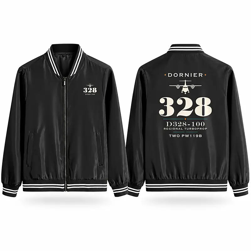 Dornier D328-100 Stylish Jackets - Baseball Collar - Heritage - Black