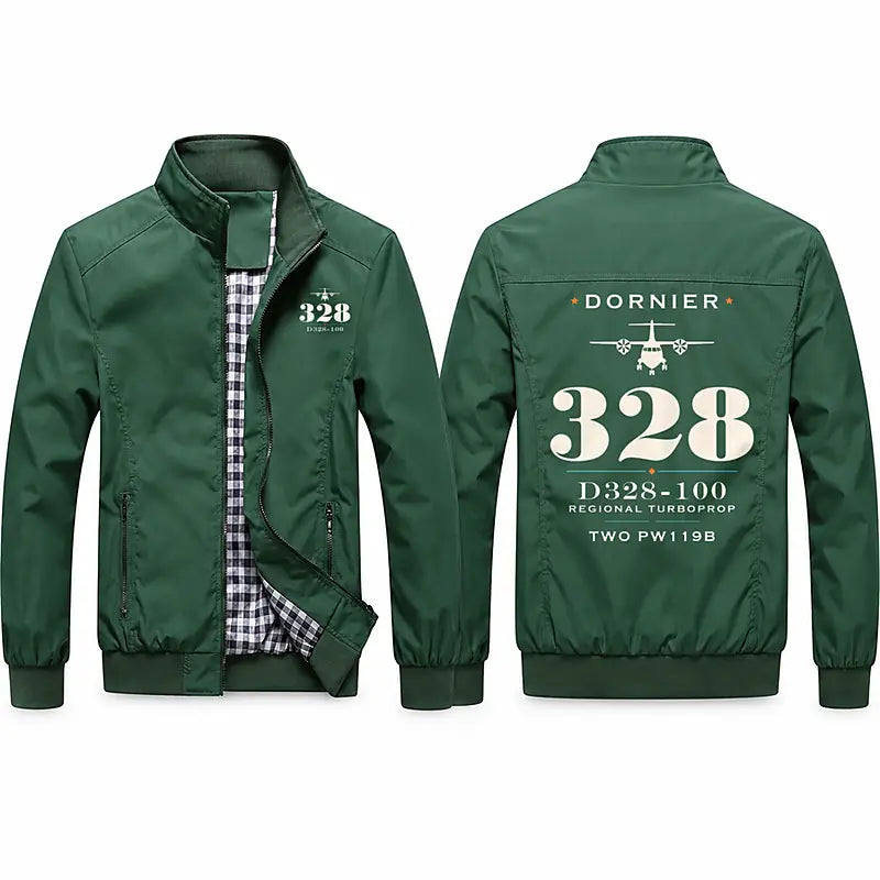 Dornier D328-100 Stylish Jackets - Stand Collar - Heritage - Green