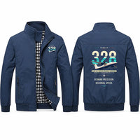 Thumbnail for Dornier D328-100 Stylish Jackets - Stand Collar - Original - Navy Blue