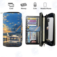 Thumbnail for Dornier D328-100 Leather Wallets - Zip Long Wallet - 3D + Name