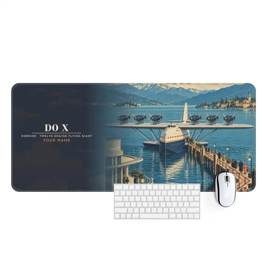 Dornier Do X - 3D + Name - Desk Mat - Full Print
