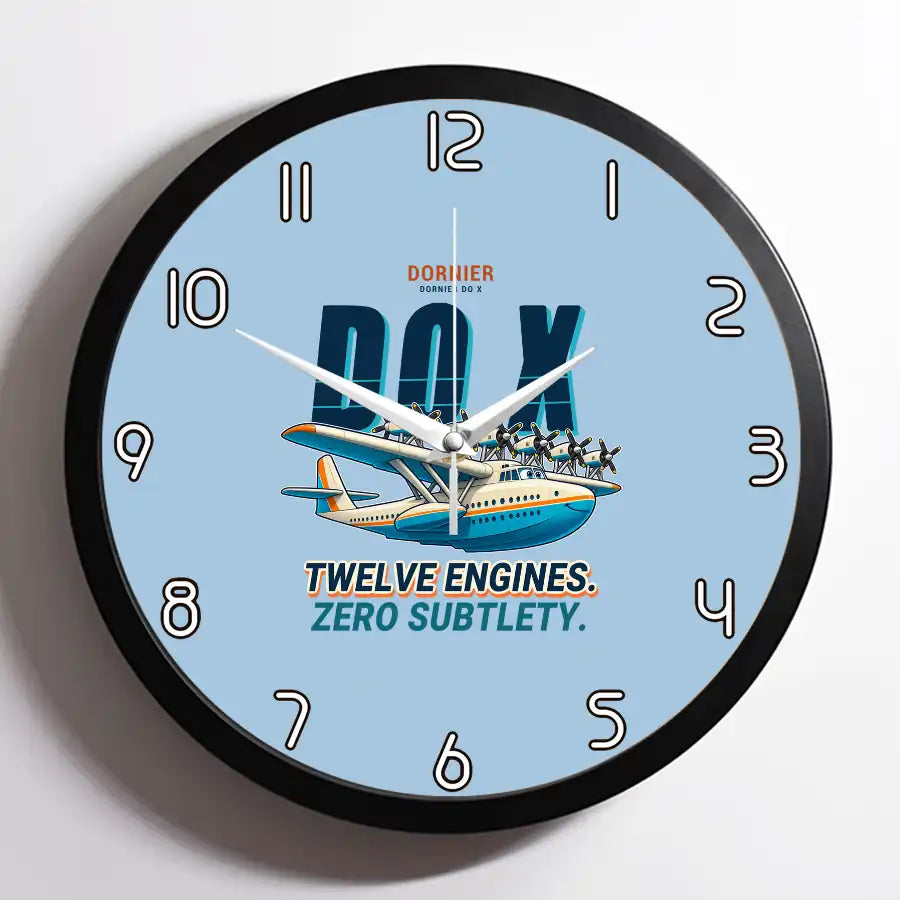 Dornier Do X - Cartoon - Framed - Light Blue