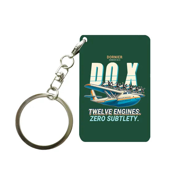Dornier Do X - Cartoon - Key Chain - Dark Green