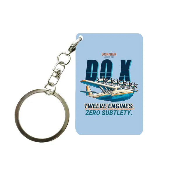 Dornier Do X - Cartoon - Key Chain - Light Blue
