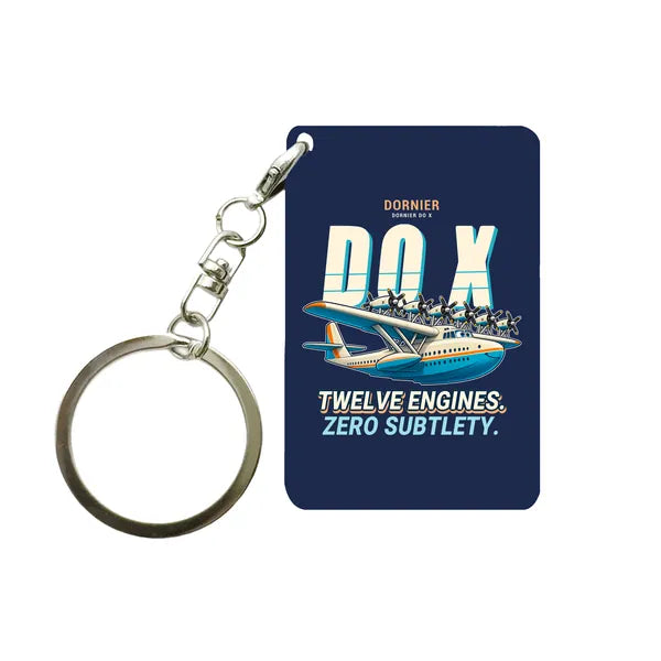 Dornier Do X - Cartoon - Key Chain - Navy Blue
