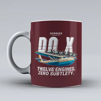 Thumbnail for Dornier Do X - Cartoon - Mug - Dark Red