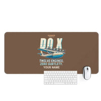 Thumbnail for Dornier Do X - Cartoon + Name - Desk Mat - Brown