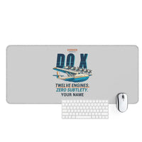 Thumbnail for Dornier Do X - Cartoon + Name - Desk Mat - Light Gray