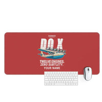 Thumbnail for Dornier Do X - Cartoon + Name - Desk Mat - Red