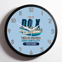 Thumbnail for Dornier Do X - Cartoon + Name - Framed - Light Blue