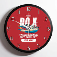 Thumbnail for Dornier Do X - Cartoon + Name - Framed - Red