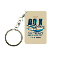 Thumbnail for Dornier Do X - Cartoon + Name - Key Chain - Beige