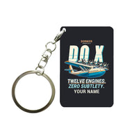 Thumbnail for Dornier Do X - Cartoon + Name - Key Chain - Black