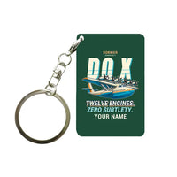 Thumbnail for Dornier Do X - Cartoon + Name - Key Chain - Dark Green