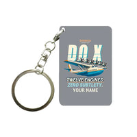 Thumbnail for Dornier Do X - Cartoon + Name - Key Chain - Gray