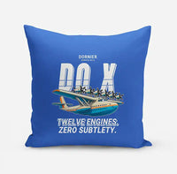 Thumbnail for Dornier Do X - Cartoon - Pillow - Blue