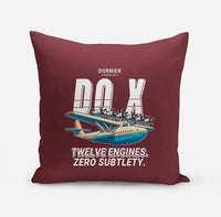 Thumbnail for Dornier Do X - Cartoon - Pillow - Dark Red