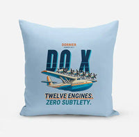 Thumbnail for Dornier Do X - Cartoon - Pillow - Light Blue