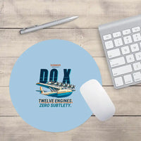 Thumbnail for Dornier Do X - Cartoon - Round Mouse Pad - Light Blue