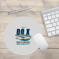 Thumbnail for Dornier Do X - Cartoon - Round Mouse Pad - Light Gray