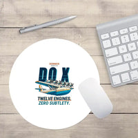 Thumbnail for Dornier Do X - Cartoon - Round Mouse Pad - White