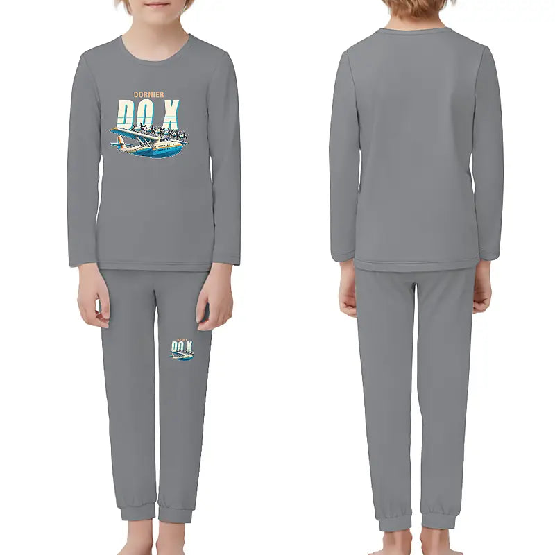 Dornier Do X - Children Pajamas - Cartoon Chest - Gray