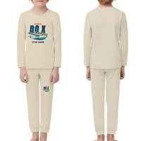 Thumbnail for Dornier Do X - Children Pajamas - Cartoon Chest + Name - Beige