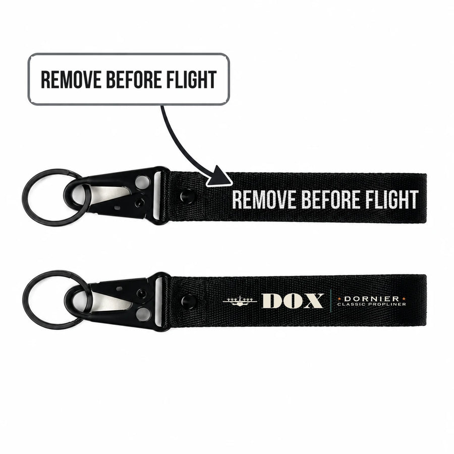 Dornier Do X Hawk-Shaped Key Chains - Black - Heritage - Remove Before Flight