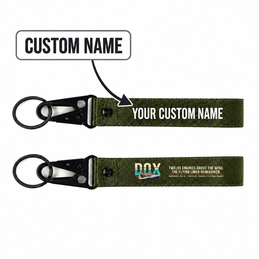 Dornier Do X Hawk-Shaped Key Chains - Dark Green - Original - Personalized