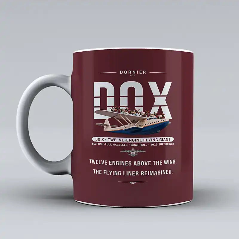 Dornier Do X - Original - Mug - Dark Red
