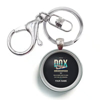 Thumbnail for Dornier Do X - Original + Name - Circle Key Chain - Black