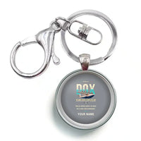 Thumbnail for Dornier Do X - Original + Name - Circle Key Chain - Gray
