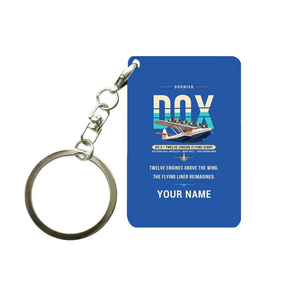 Dornier Do X - Original + Name - Key Chain - Blue