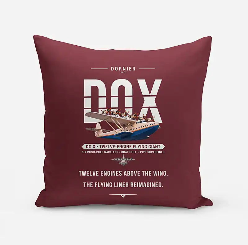 Dornier Do X - Original - Pillow - Dark Red