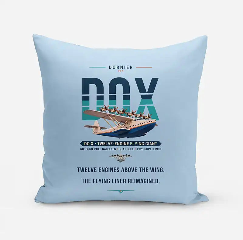 Dornier Do X - Original - Pillow - Light Blue