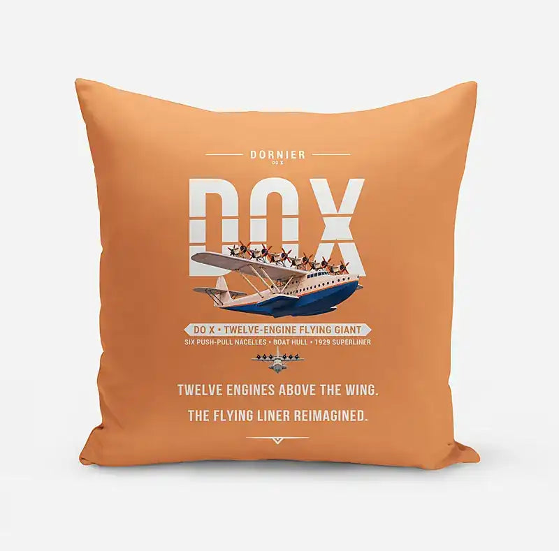 Dornier Do X - Original - Pillow - Orange
