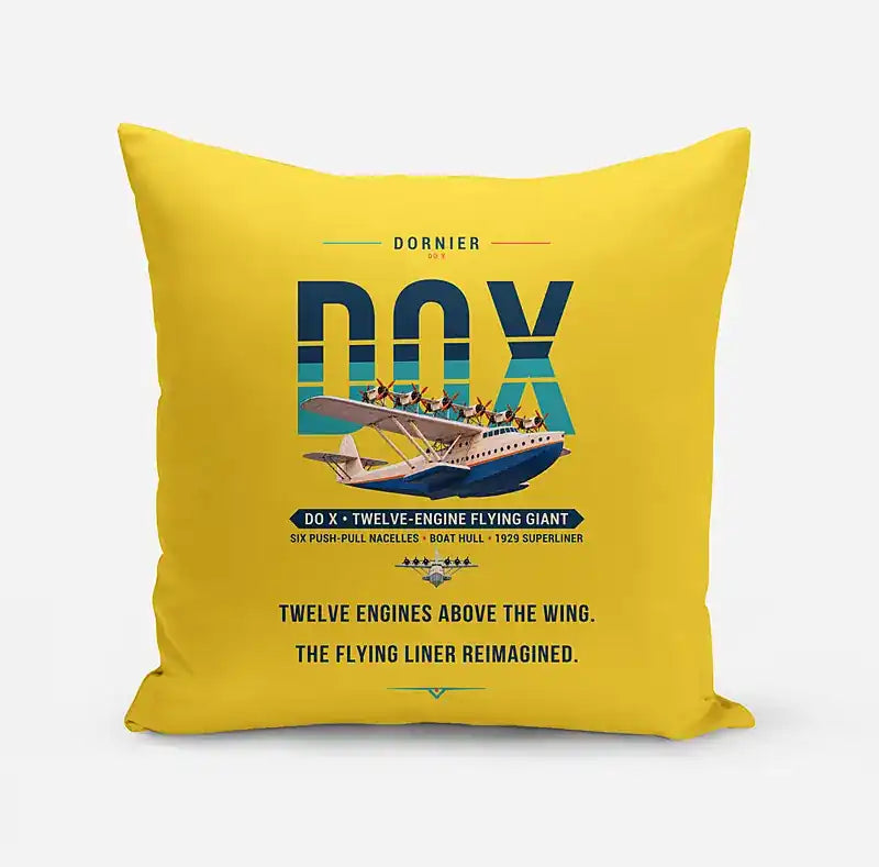Dornier Do X - Original - Pillow - Yellow
