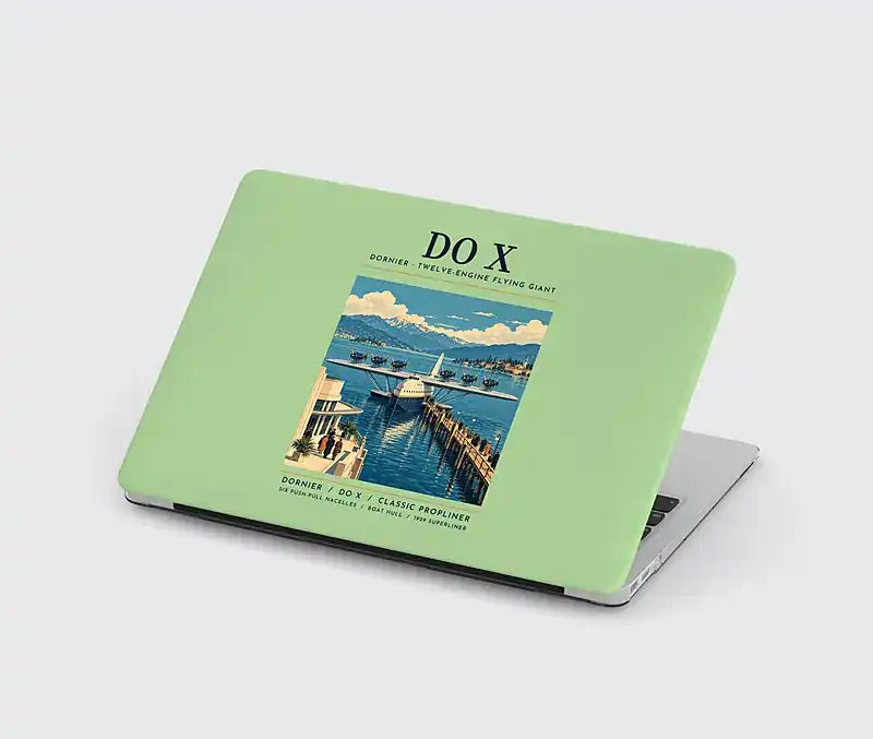 Dornier Do X - Poster - MacBook Case - Light Green
