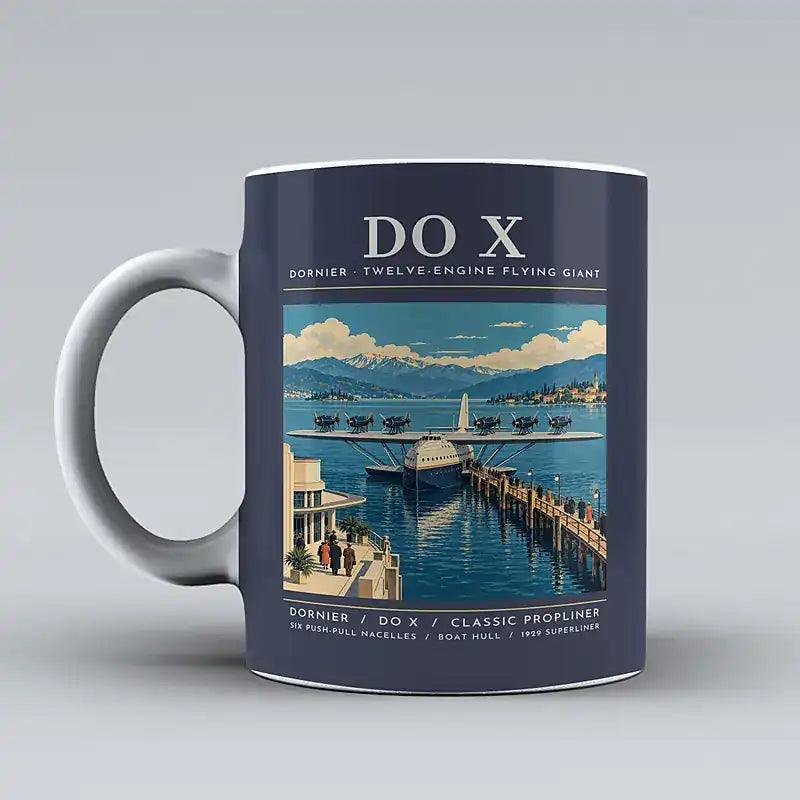 Dornier Do X - Poster - Mug - Dark Blue
