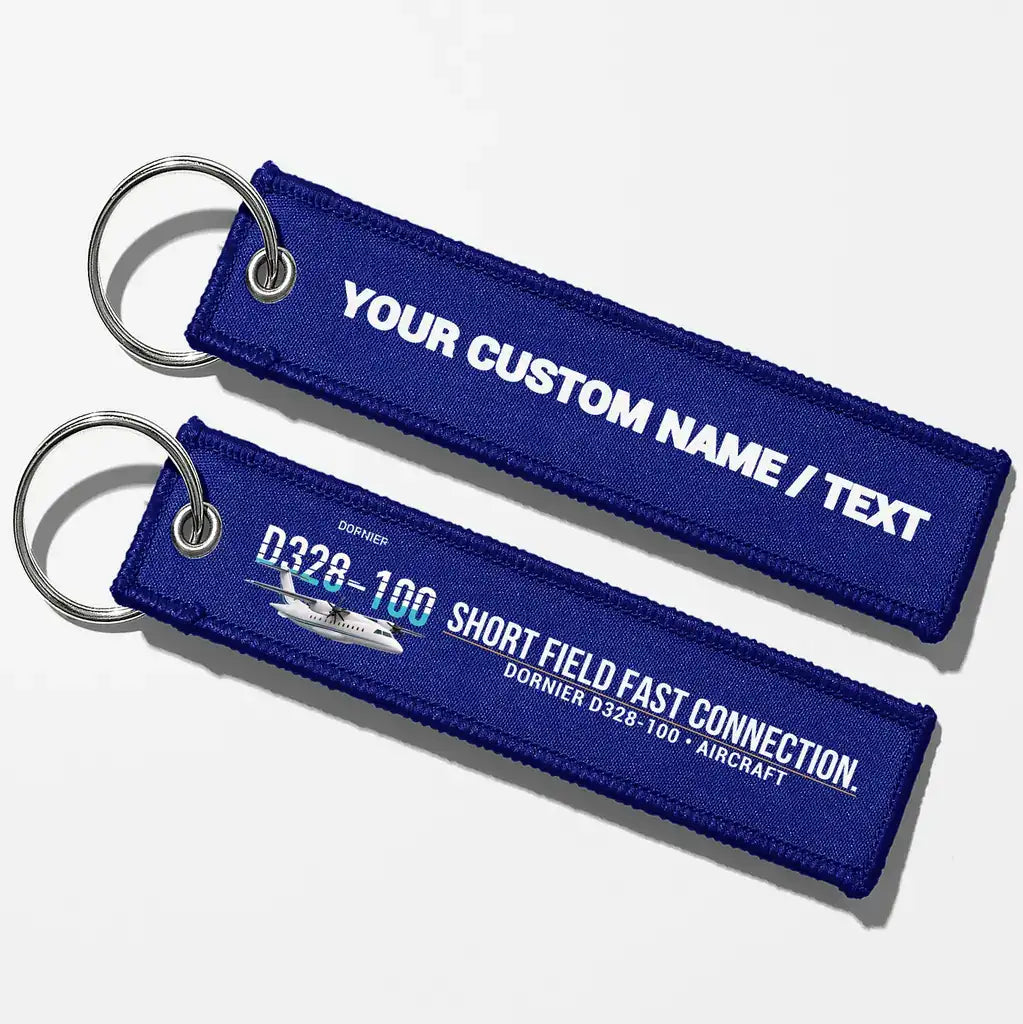 Dornier D328-100 Aviator Key Chains - Blue - Personalized