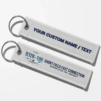 Thumbnail for Dornier D328-100 Aviator Key Chains - White - Personalized