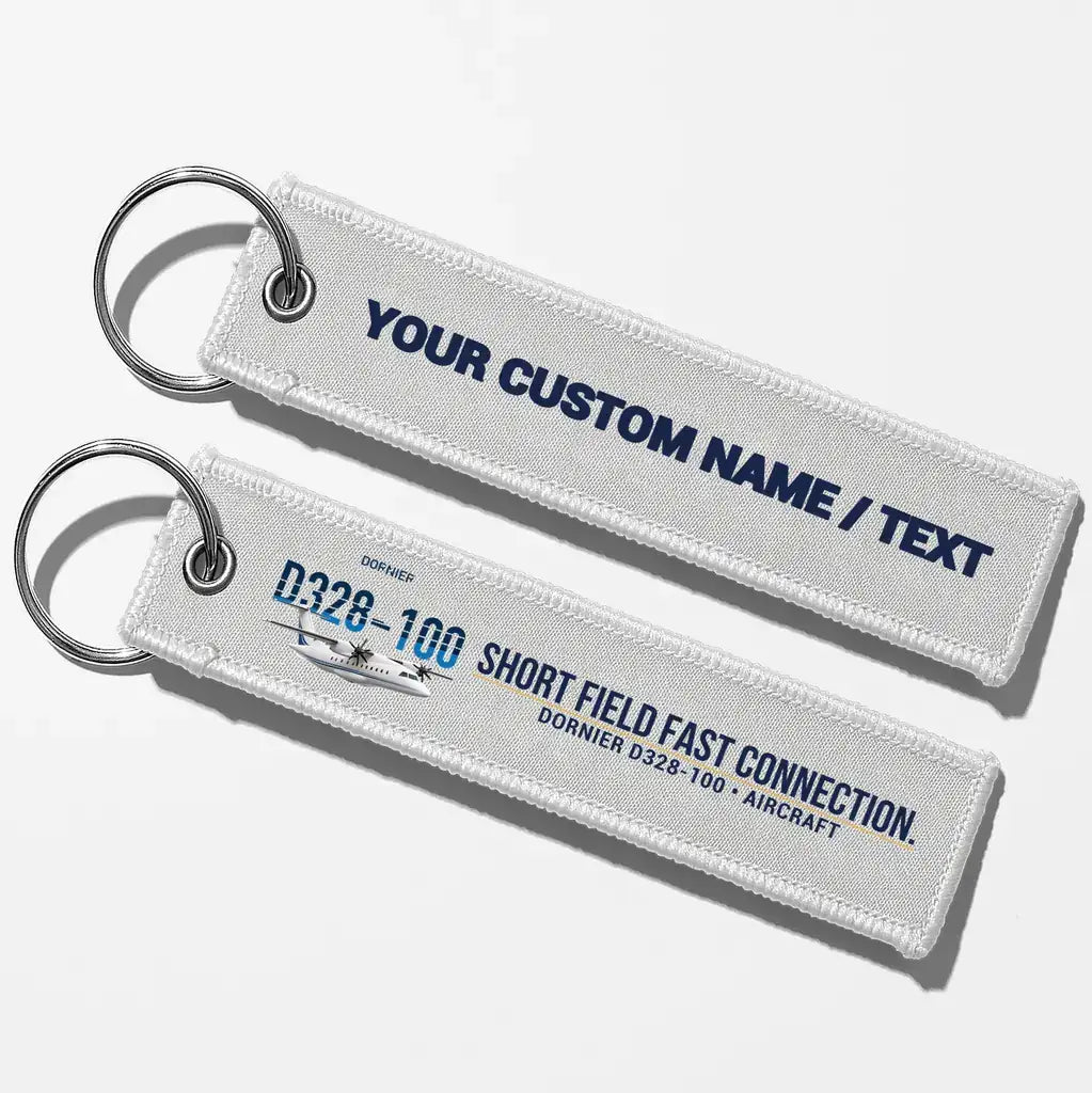 Dornier D328-100 Aviator Key Chains - White - Personalized