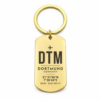 Thumbnail for Dortmund Airport DTM - Key Chain - Original Design - Gold